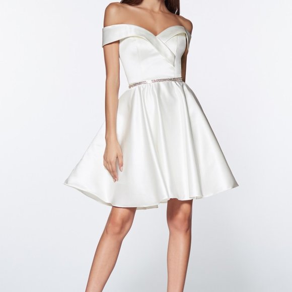 Off The Shoulder Short Party A-Line Dress 0140